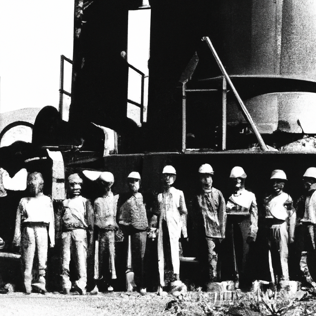 a vintage photograph to accompany the news story: Heroes behind the Machines: Exploring the People who Built and Fortified Tamaribuchi Heavy Manufacturing Concern