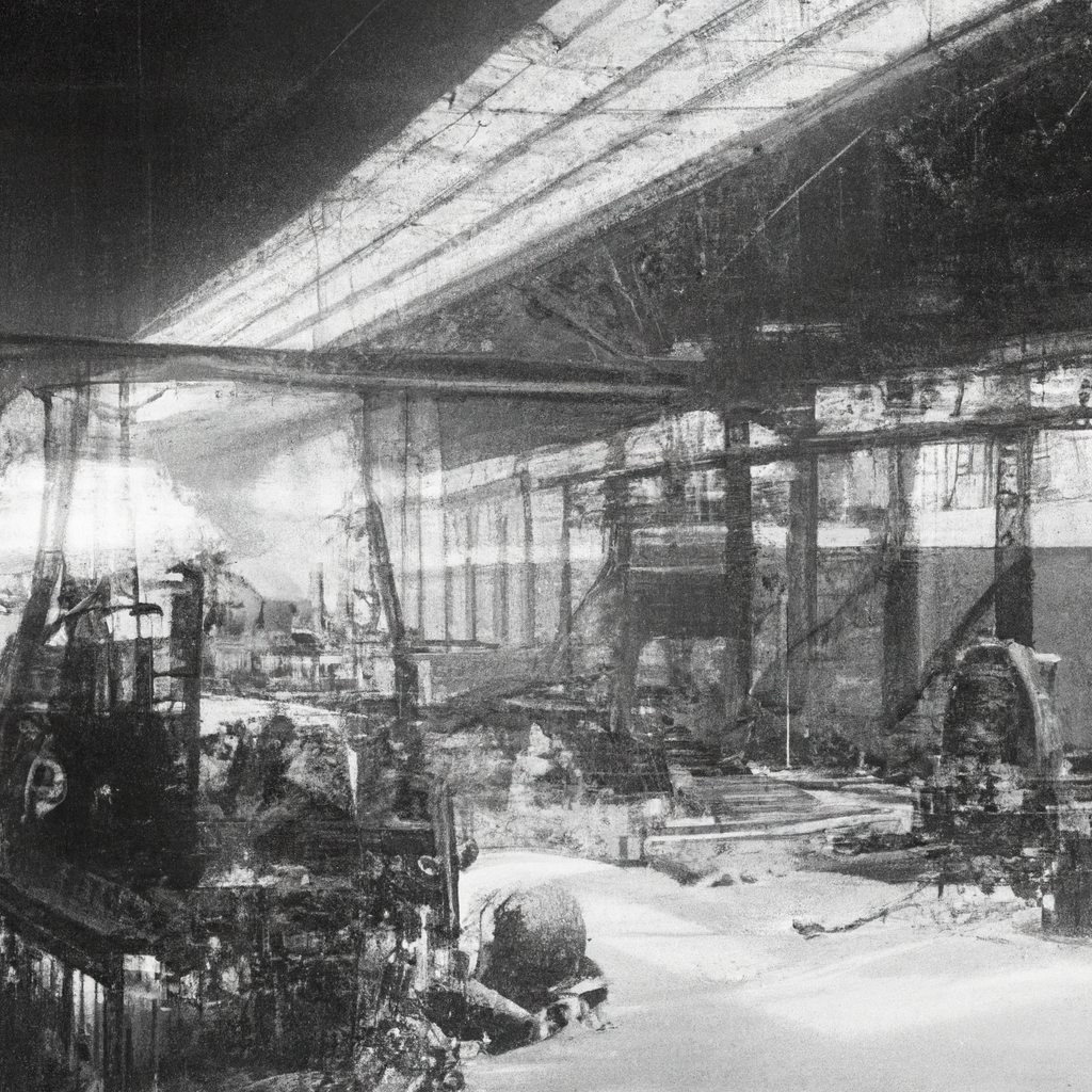 a vintage photograph to accompany the news story: Inside Tamaribuchi: Exploring the Powerhouse of Industrial Engineering